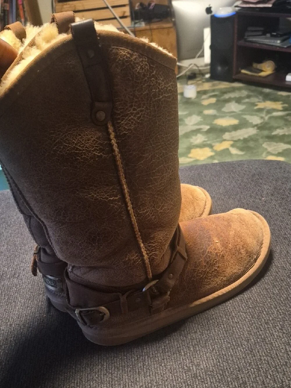 Australia Luxe Collective Brown Faux-Shearling Lined Men’s Rain & Snow Boots